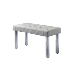 ACME - Bagley - Bench - Linen & Clear Acrylic - 5th Avenue Furniture