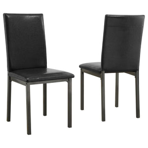 CoasterEveryday - Garza - Upholstered Dining Chairs (Set of 2) - Black - 5th Avenue Furniture