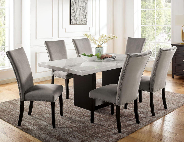 Furniture of America - Kian - Dining Table - White / Black - 5th Avenue Furniture
