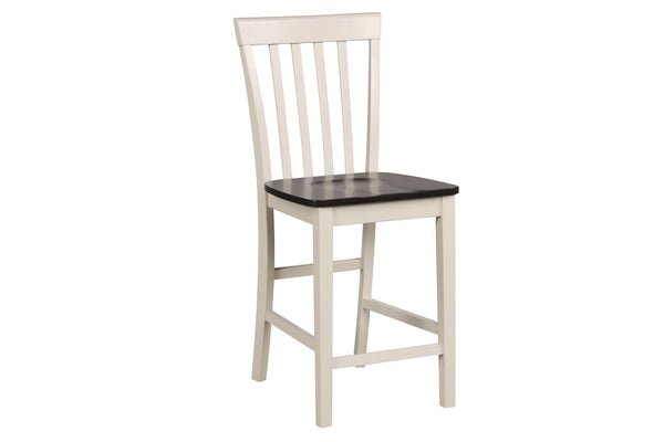 Crown Mark - Brody - 5 Piece Counter Height Table Set - White - 5th Avenue Furniture
