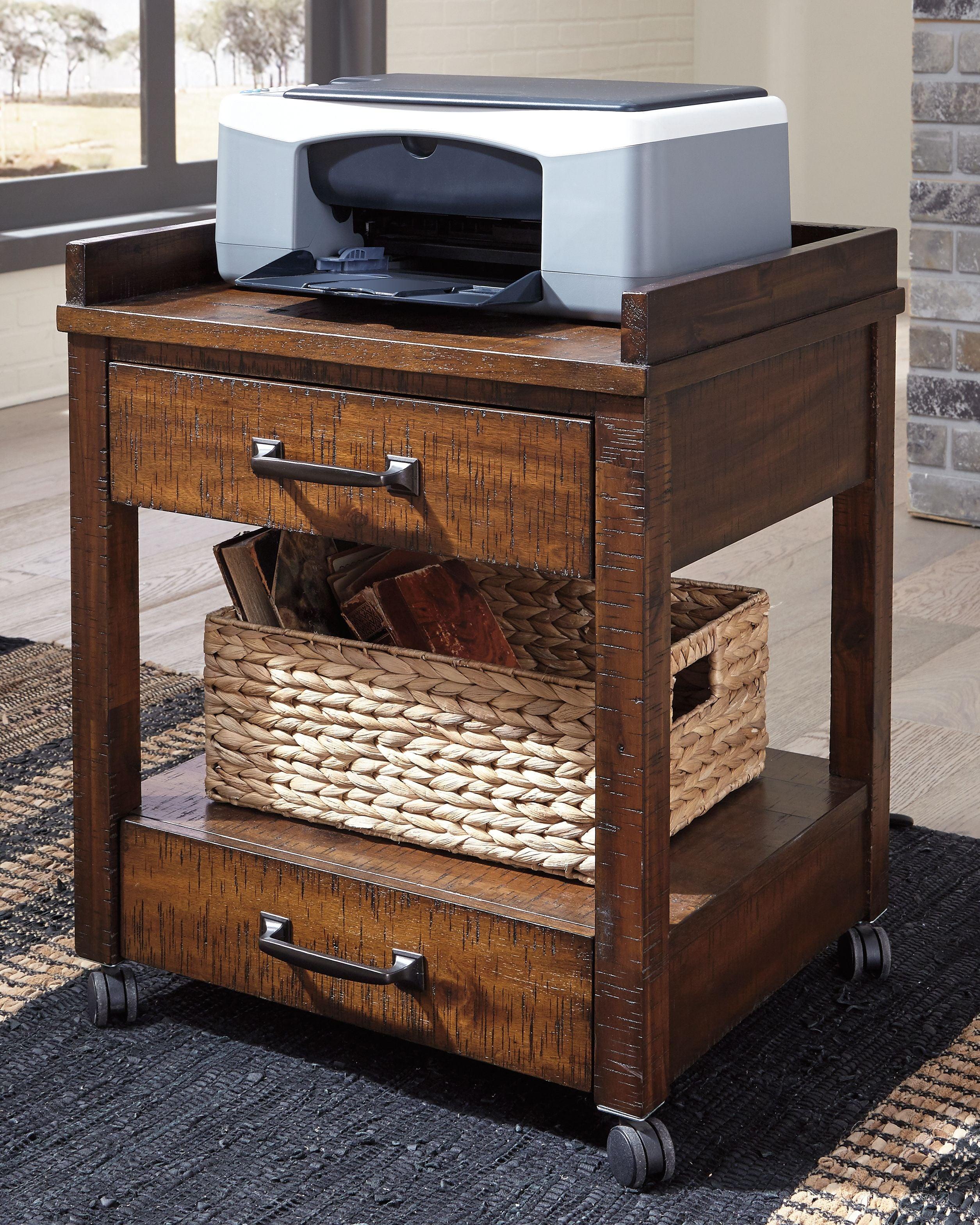 Ashley Furniture - Baldridge - Rustic Brown - Printer Stand - 5th Avenue Furniture