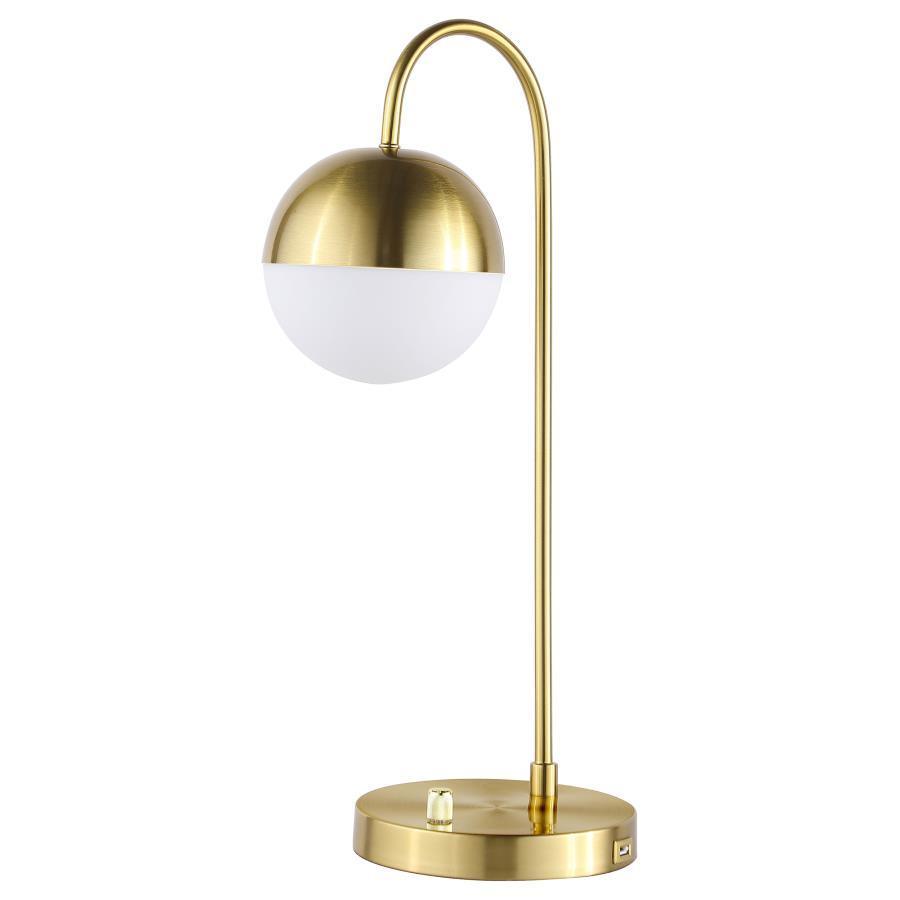 Coaster Fine Furniture - Merrick - Round Arched Table Lamp - Gold - 5th Avenue Furniture