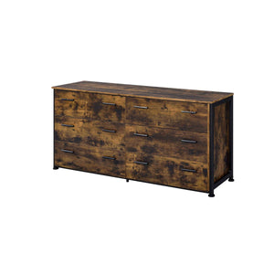 ACME - Juvanth - Dresser - Rustic Oak & Black Finish - 5th Avenue Furniture