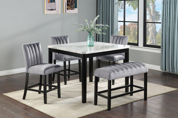 Crown Mark - Pascal - Counter Height Chair (Set of 2) - Dark Gray - 5th Avenue Furniture