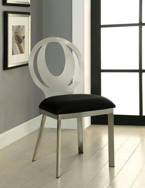 Furniture of America - Orla - Side Chair (Set of 2) - Silver / Black - 5th Avenue Furniture