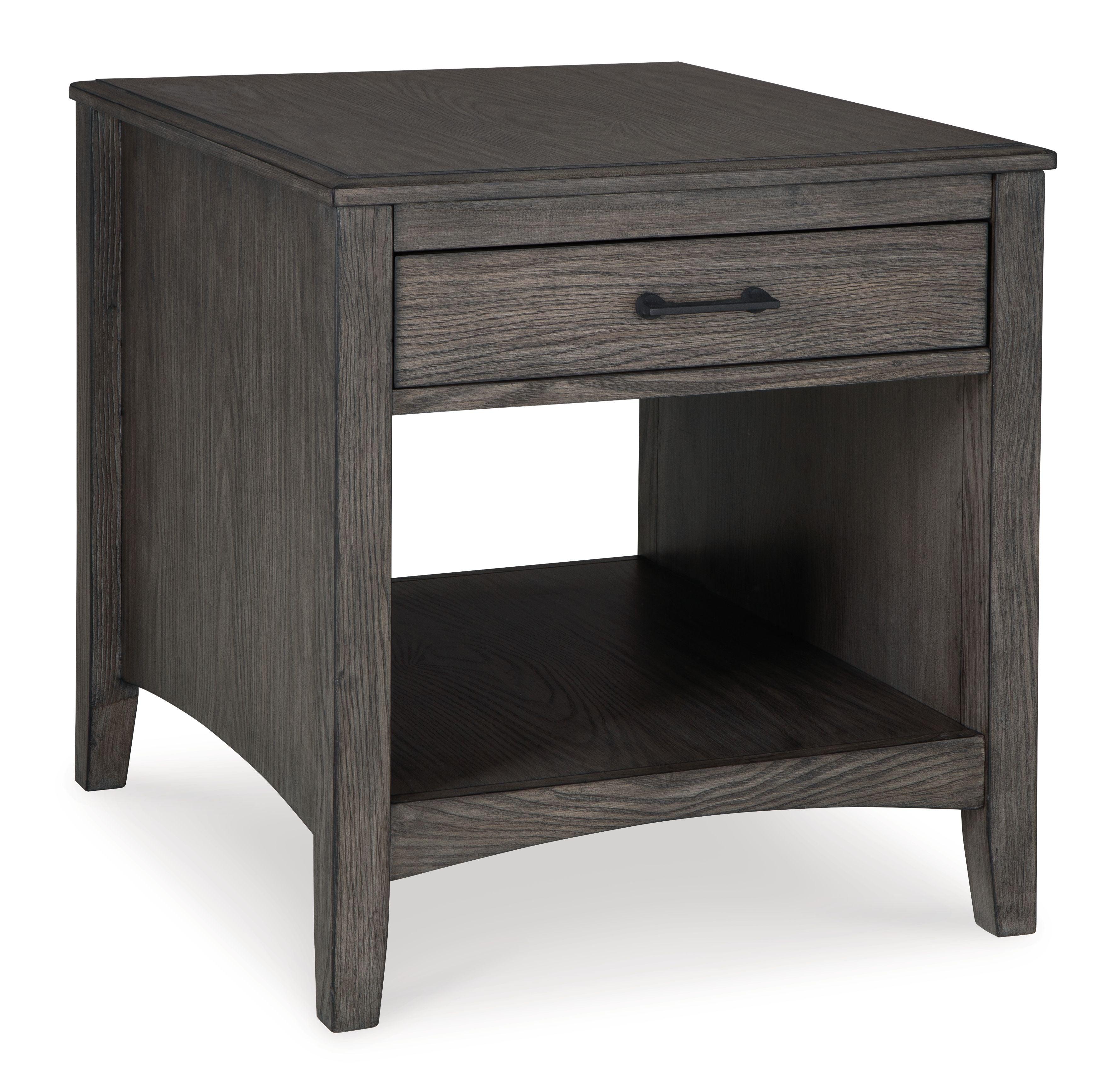 Signature Design by Ashley® - Montillan - Grayish Brown - Rectangular End Table - 5th Avenue Furniture