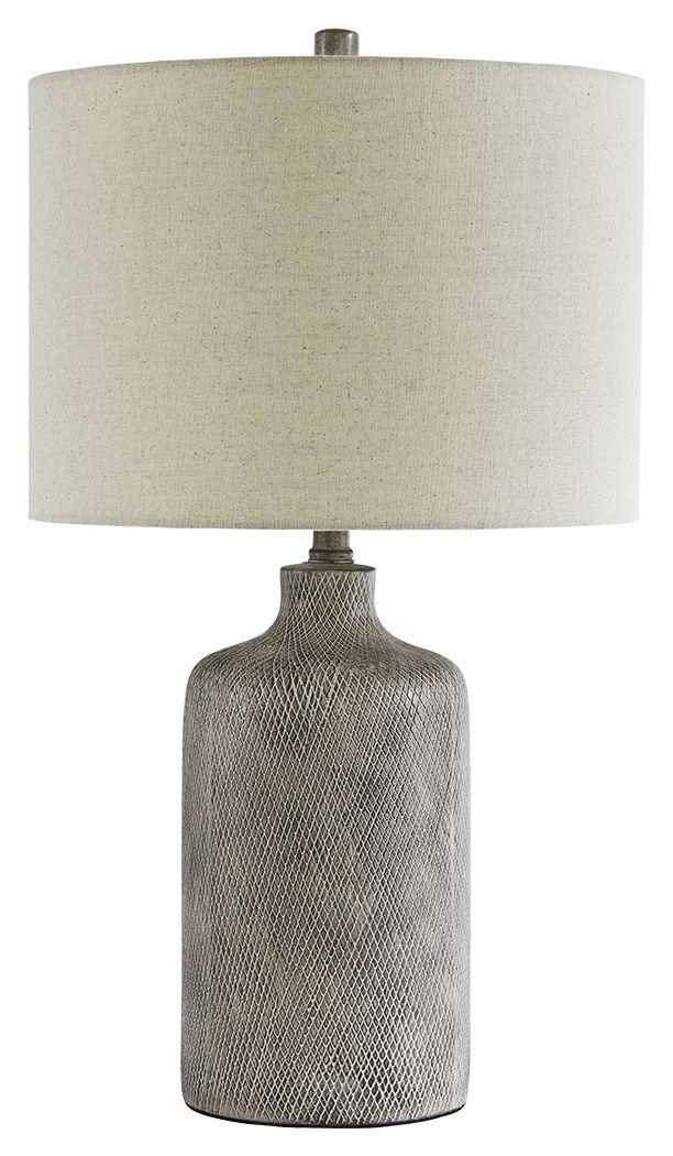 Ashley Furniture - Linus - Antique Black - Ceramic Table Lamp - 5th Avenue Furniture