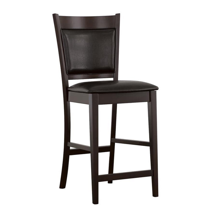 CoasterEveryday - Jaden - Upholstered Counter Height Stools (Set of 2) - Black And Espresso - 5th Avenue Furniture