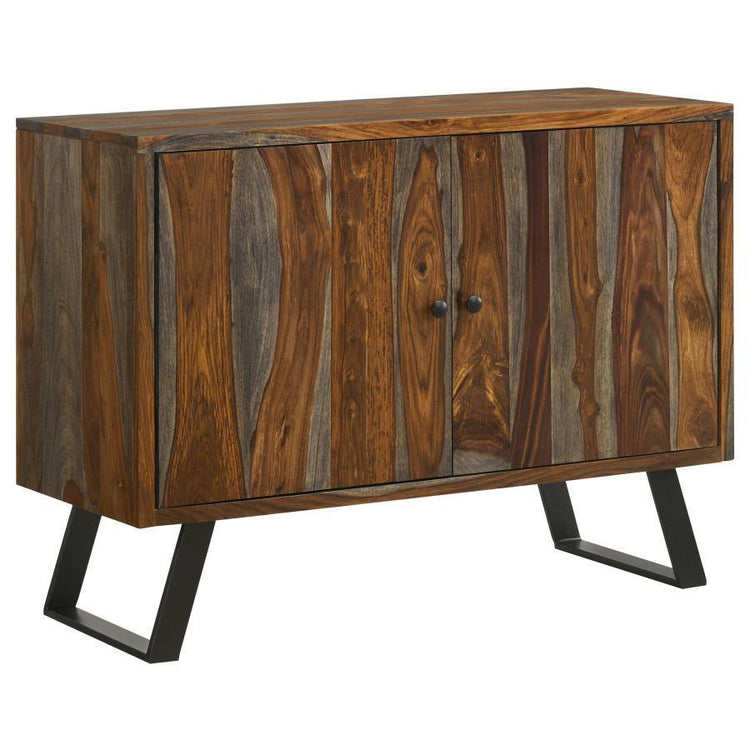 CoasterEssence - Mathis - Sled Base Accent Cabinet - Sheesham Gray - 5th Avenue Furniture