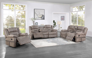 Steve Silver Furniture - Abilene - 3 Piece Upholstery Living Room Set - Tan - 5th Avenue Furniture