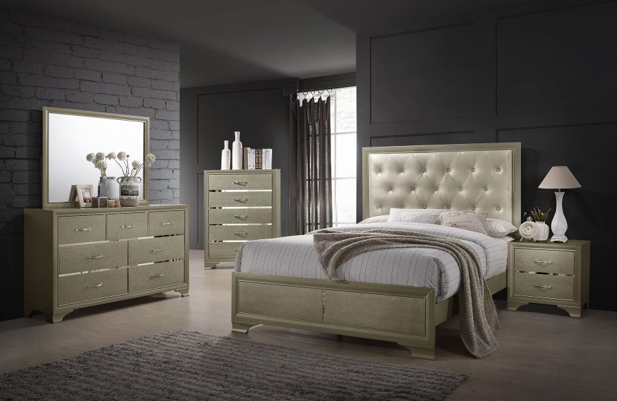 CoasterEveryday - Beaumont - 5-Drawer Rectangular Chest - Champagne - 5th Avenue Furniture