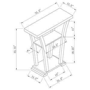 CoasterEveryday - Evanna - 2-Shelf Console Table - Cappuccino - 5th Avenue Furniture