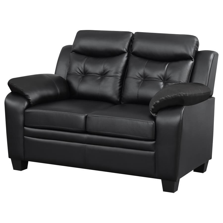 CoasterEveryday - Finley - Tufted Upholstered Loveseat - Black - 5th Avenue Furniture