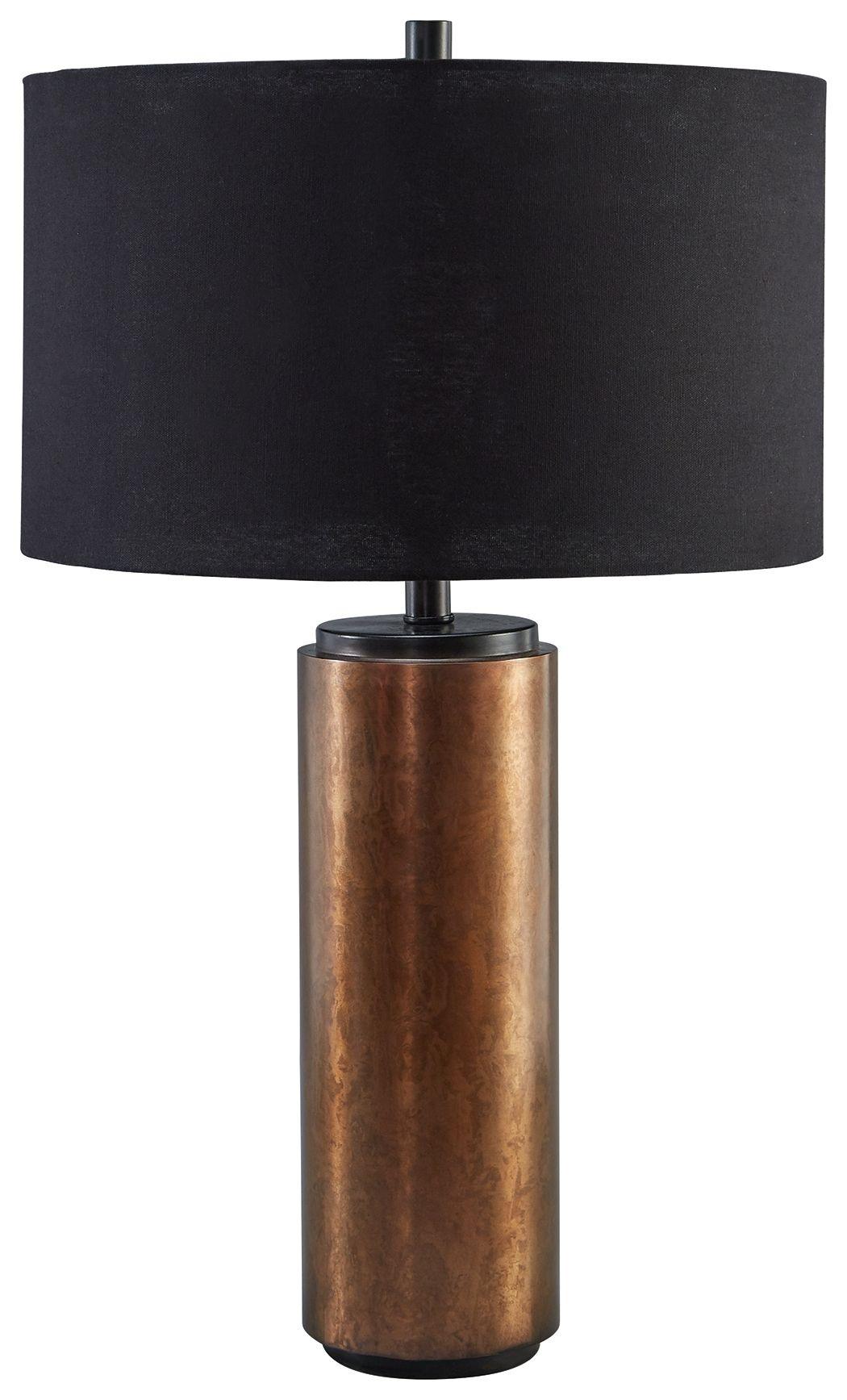 Ashley Furniture - Hildry - Antique Brass Finish - Metal Table Lamp - 5th Avenue Furniture