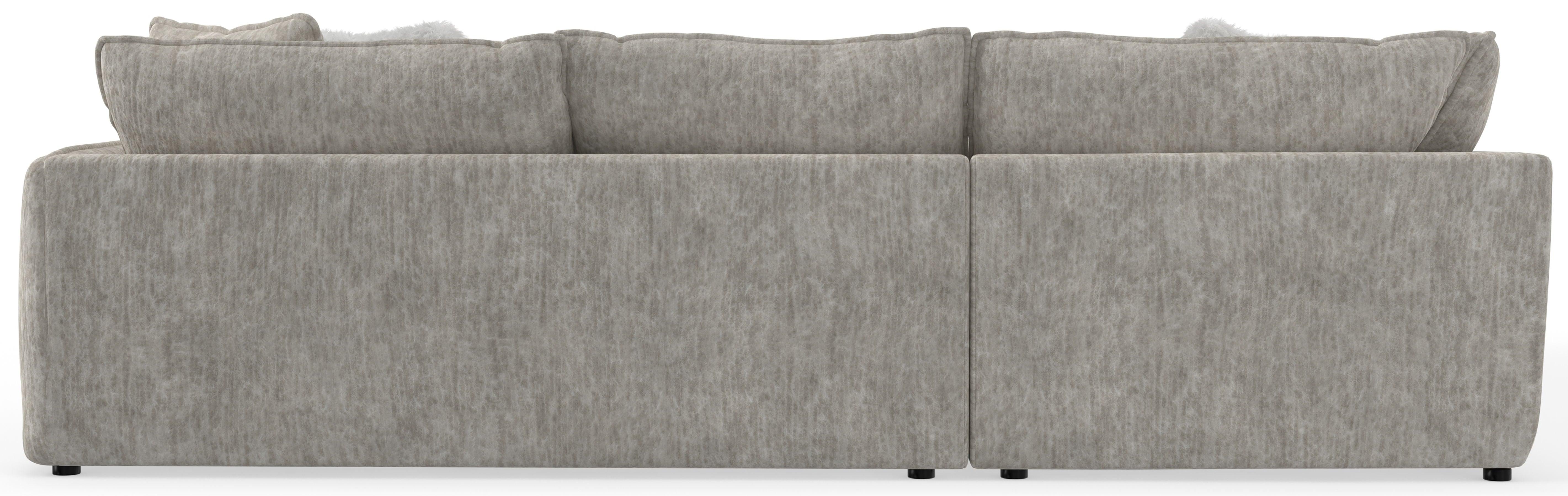 Jackson - Bucktown - 3 Piece Sectional With Extra Thick Cuddler Seat Cushions And Cocktail Ottoman - Parchment - 5th Avenue Furniture