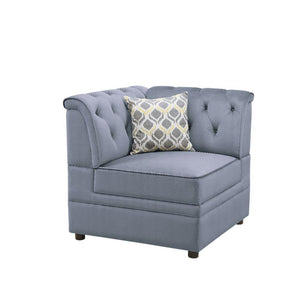 ACME - Bois II - Wedge - Gray Velvet - 5th Avenue Furniture