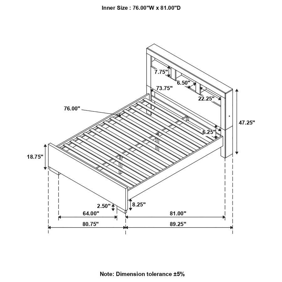 CoasterEssence - Jessica - Bed with Storage Headboard - 5th Avenue Furniture