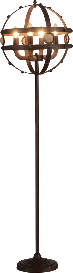 ACME - Benie - Floor Lamp - Brown, Dark - 5th Avenue Furniture