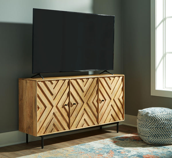 Signature Design by Ashley® - Cadewick - Natural - Accent Cabinet - 5th Avenue Furniture