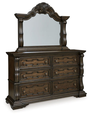 Maylee - Dark Brown - Dresser And Mirror - 5th Avenue Furniture