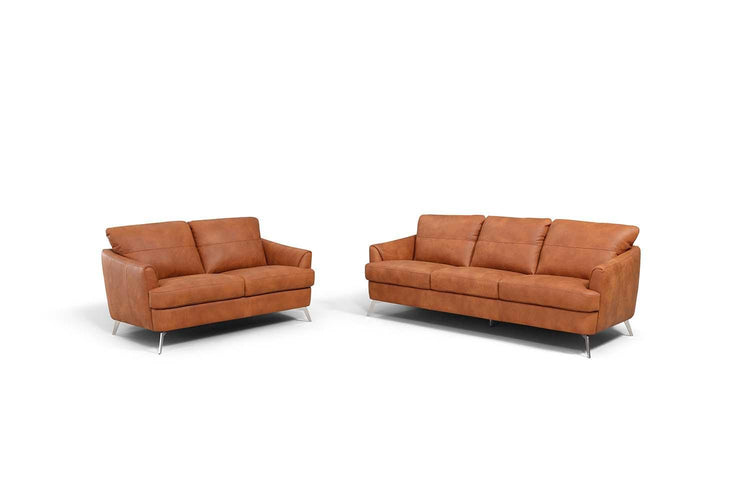ACME - Safi - Loveseat - CapPUchino Leather - 5th Avenue Furniture