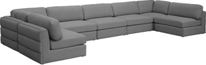 Meridian Furniture - Beckham - Modular Sectional 7 Piece - Gray - Fabric - 5th Avenue Furniture