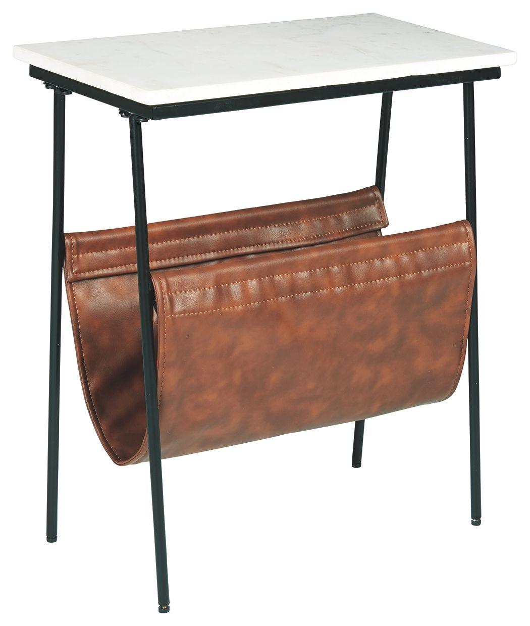 Ashley Furniture - Etanbury - Brown / Black/white - Accent Table - 5th Avenue Furniture