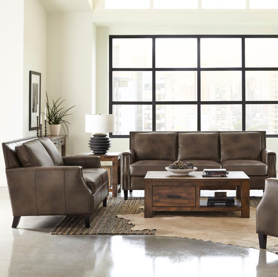 CoasterElevations - Leaton - Recessed Arms Living Room Set - 5th Avenue Furniture