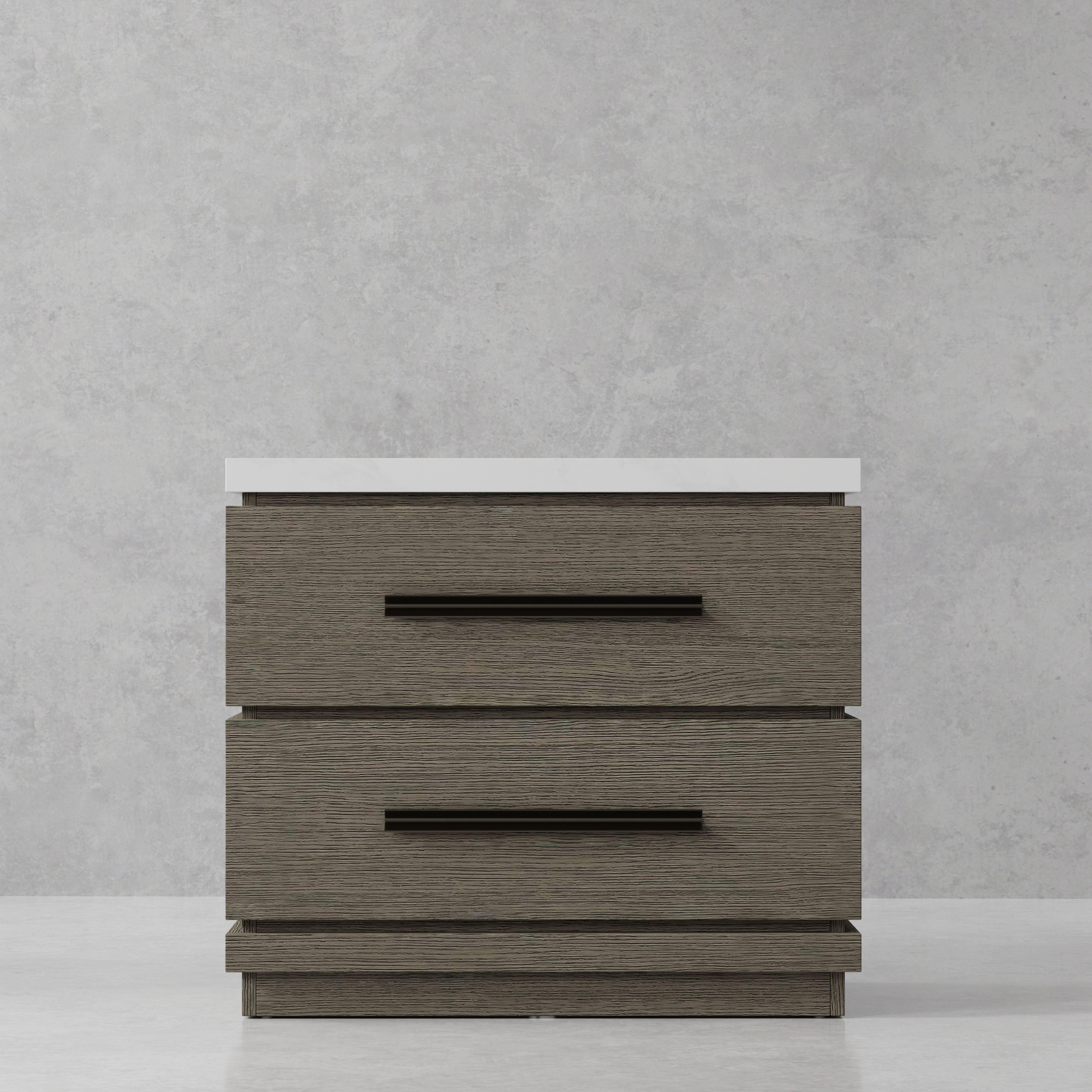 Parker House Furniture - Pure Modern Bedroom - 2 Drawer Nightstand - Moonstone - 5th Avenue Furniture