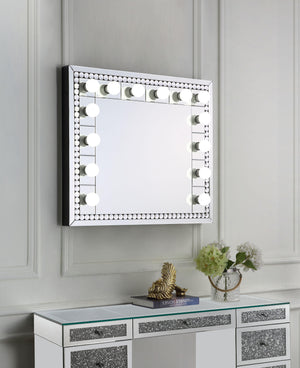 ACME - Farai - Wall Decor - Mirrored & Faux Crystal Diamonds - 28" - 5th Avenue Furniture