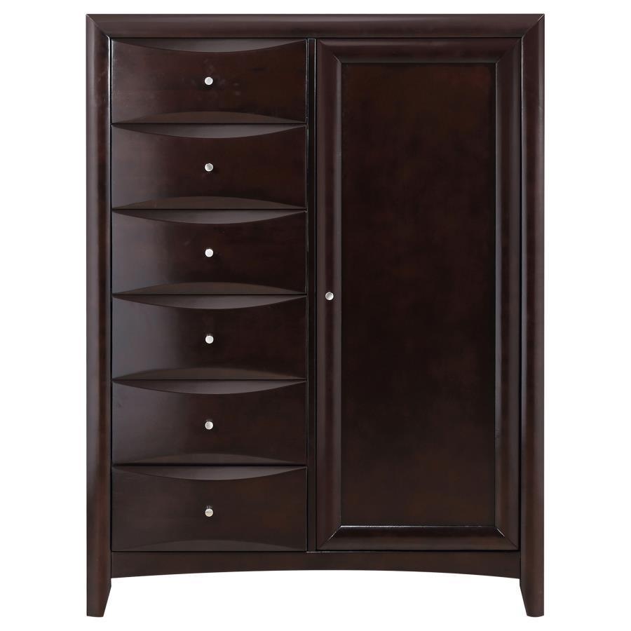 CoasterEssence - Phoenix - 6-Drawer Door Chest - Deep Cappuccino - 5th Avenue Furniture