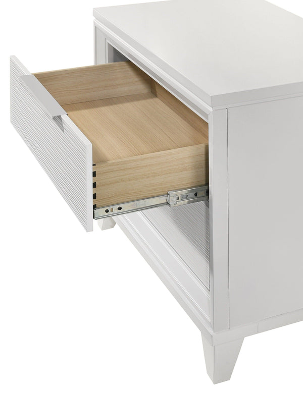 Crown Mark - Cressida - Nightstand - White - 5th Avenue Furniture