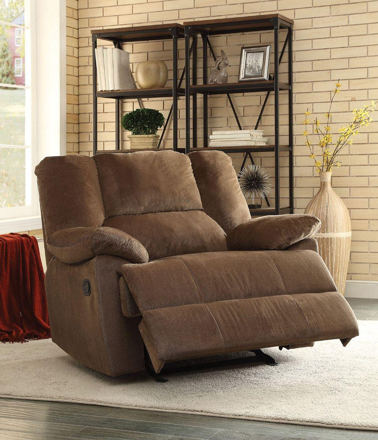 ACME - Oliver - Glider Recliner - Chocolate Corduroy - 5th Avenue Furniture