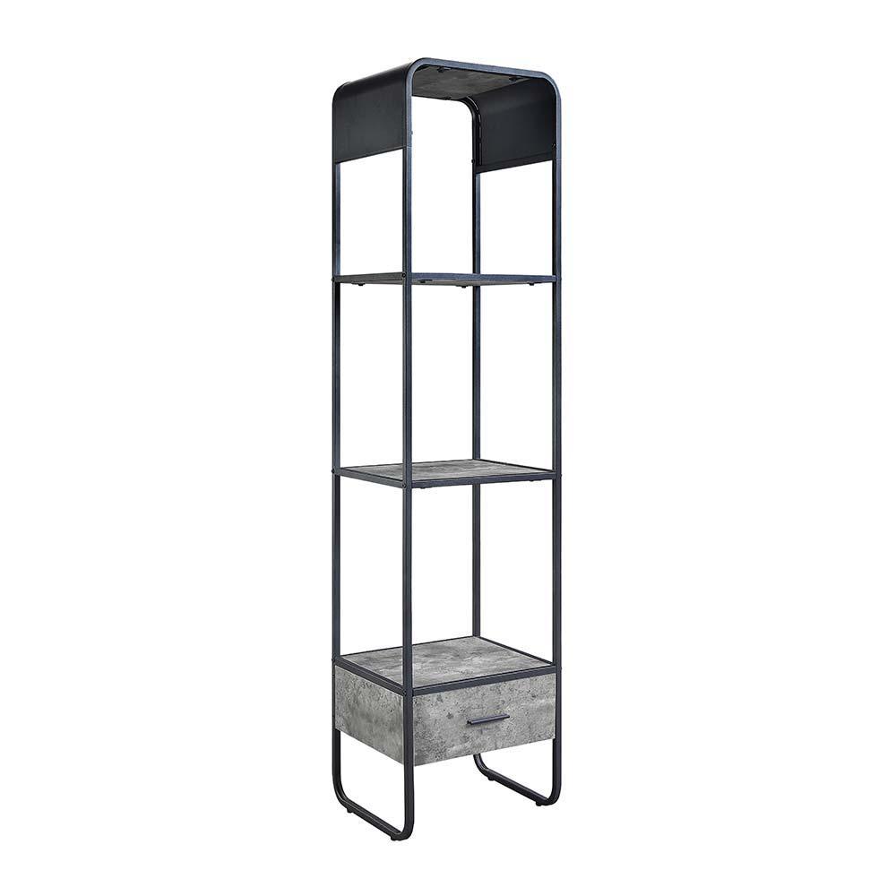 ACME - Raziela - Side Pier - Concrete Gray & Black Finish - 5th Avenue Furniture