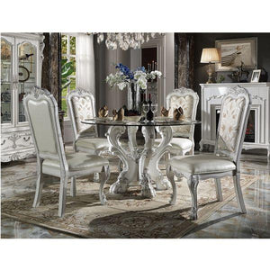 ACME - Dresden - Dining Table 33"L - Bone White Finish - 5th Avenue Furniture