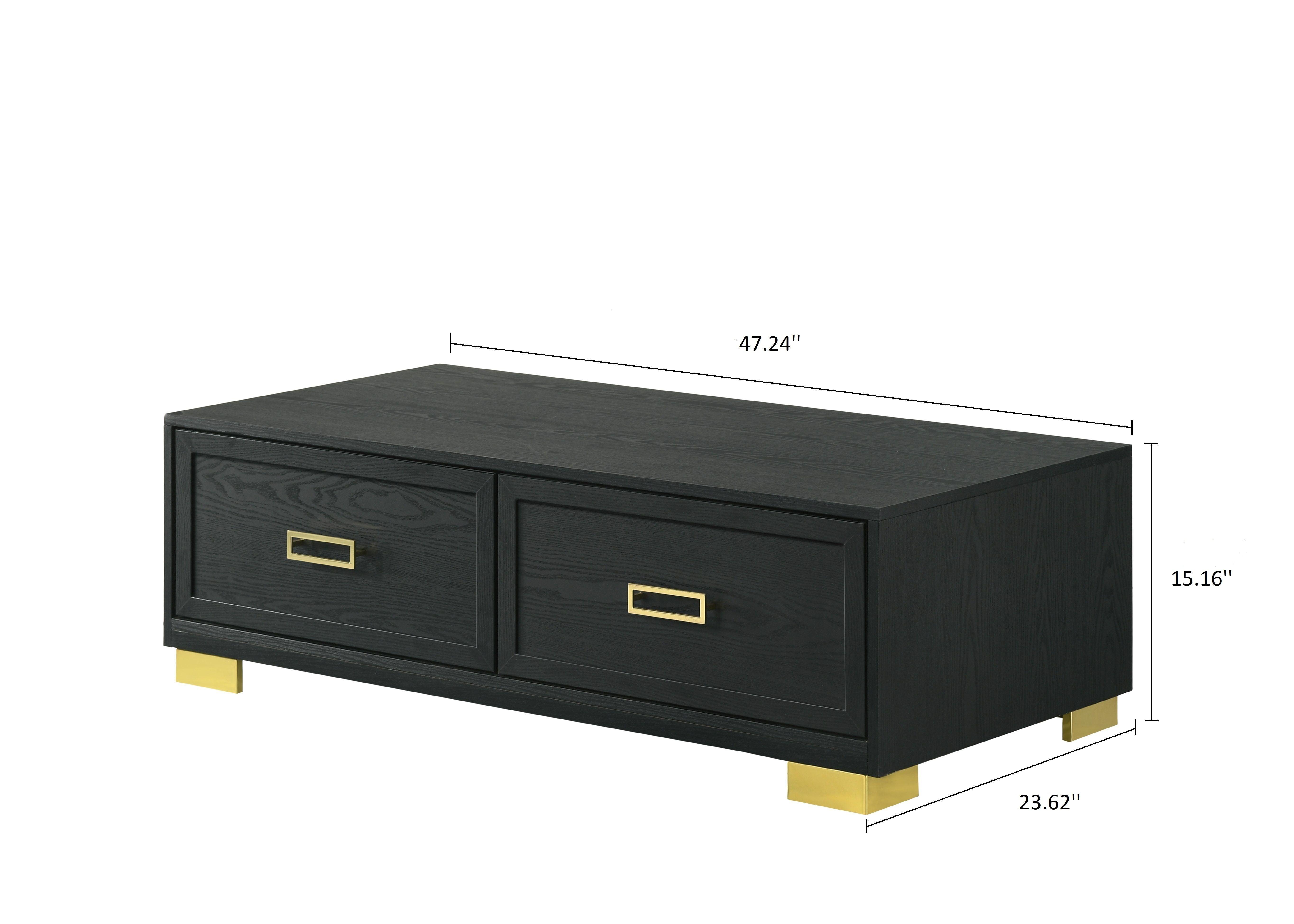 Crown Mark - Pepe - Coffee Table - Black - 5th Avenue Furniture