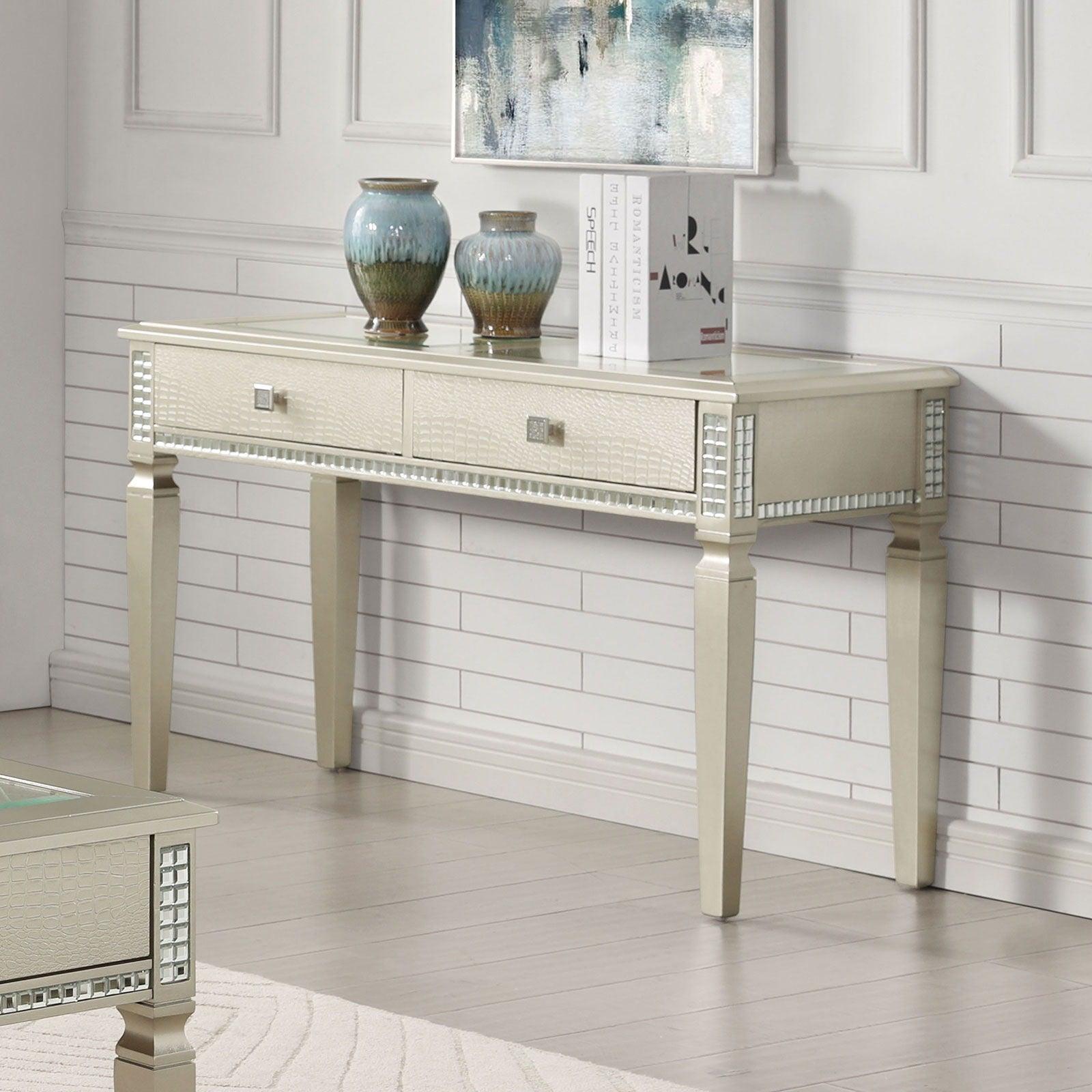 Furniture of America - Adina - Sofa Table - Silver - 5th Avenue Furniture