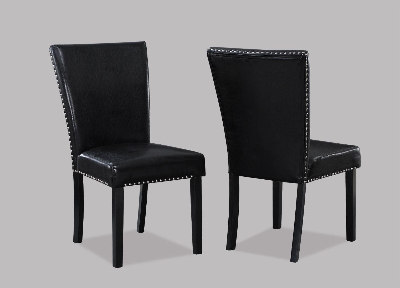 Crown Mark - Tanner - Side Chair (Set of 2) - Black - 5th Avenue Furniture