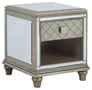 Ashley Furniture - Chevanna - Platinum - Rectangular End Table - 5th Avenue Furniture