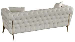 Aurora - Loveseat - Cream - 5th Avenue Furniture