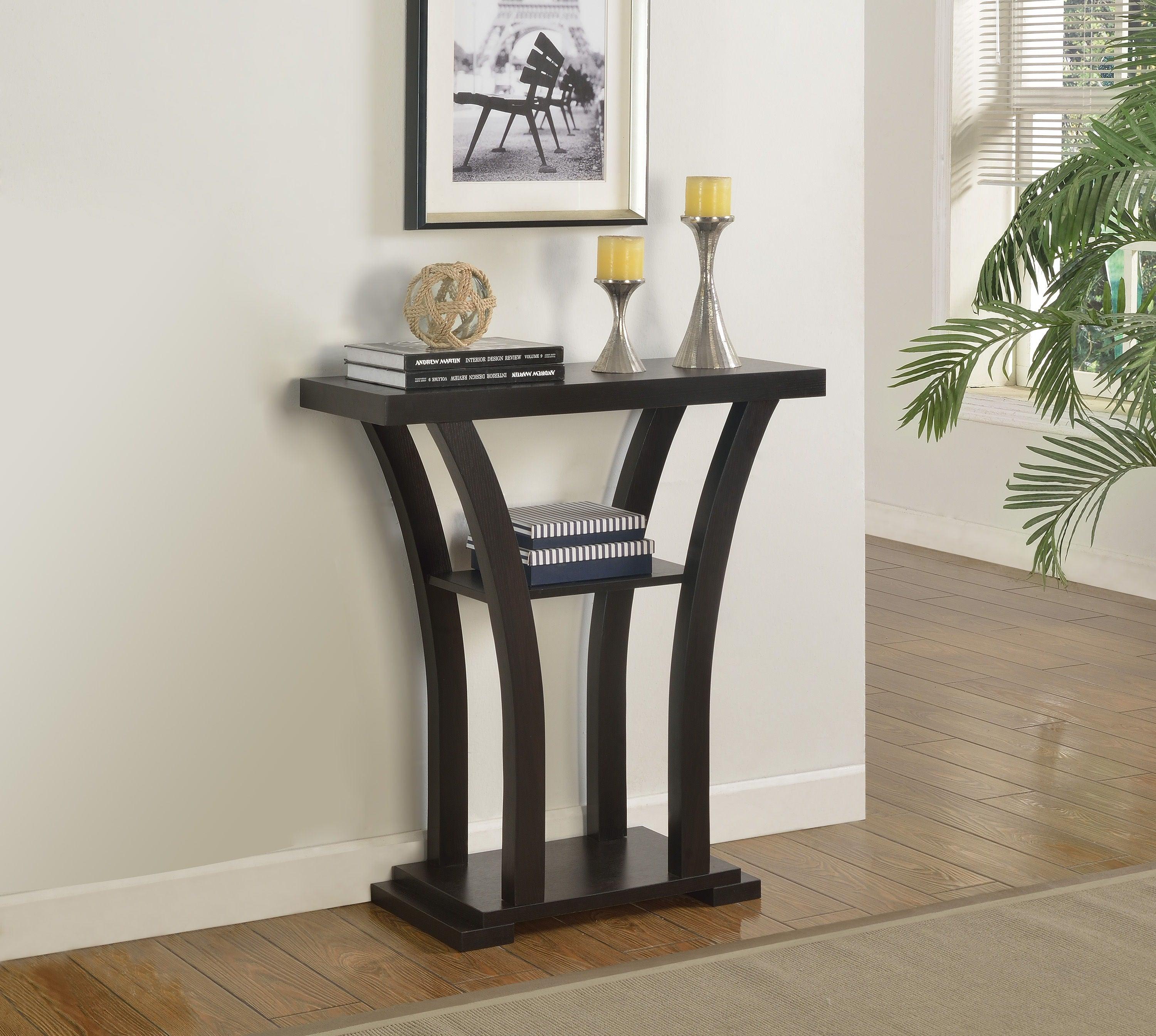 Crown Mark - Draper - Console Table - Dark Brown - 5th Avenue Furniture