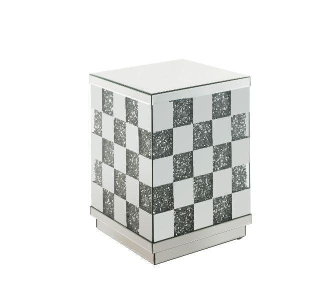 ACME - Noralie - End Table - Mirrored - 5th Avenue Furniture