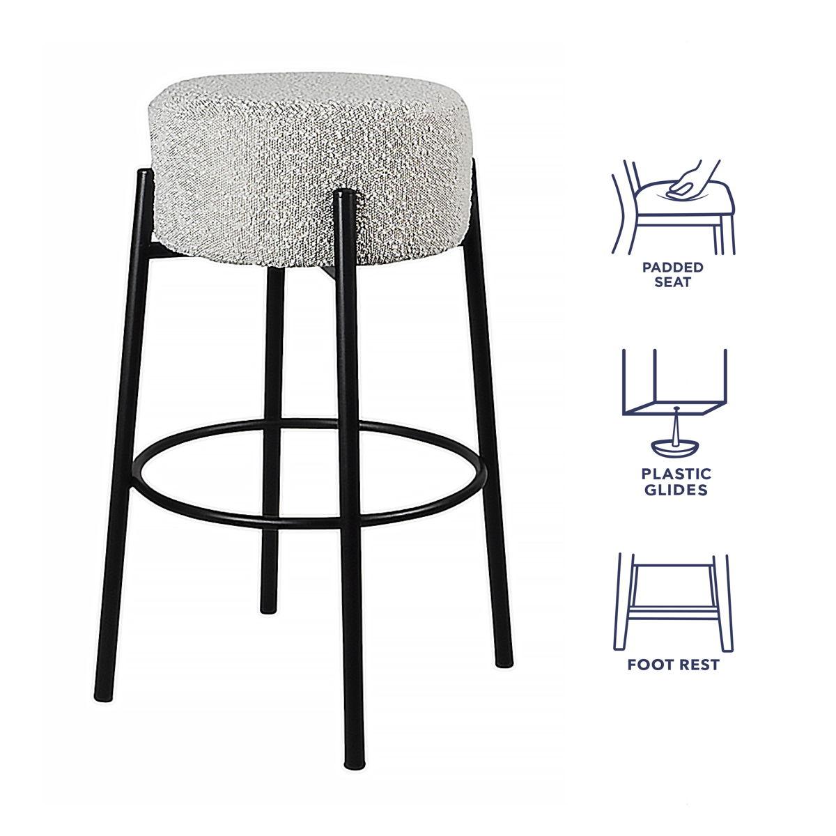 Steve Silver Furniture - Cole - Counter Stool - Black / White - 5th Avenue Furniture