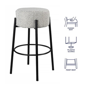 Steve Silver Furniture - Cole - Counter Stool - Black / White - 5th Avenue Furniture