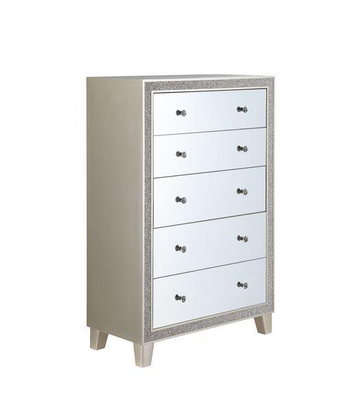 ACME - Sliverfluff - Chest - Mirrored & Champagne Finish - 5th Avenue Furniture