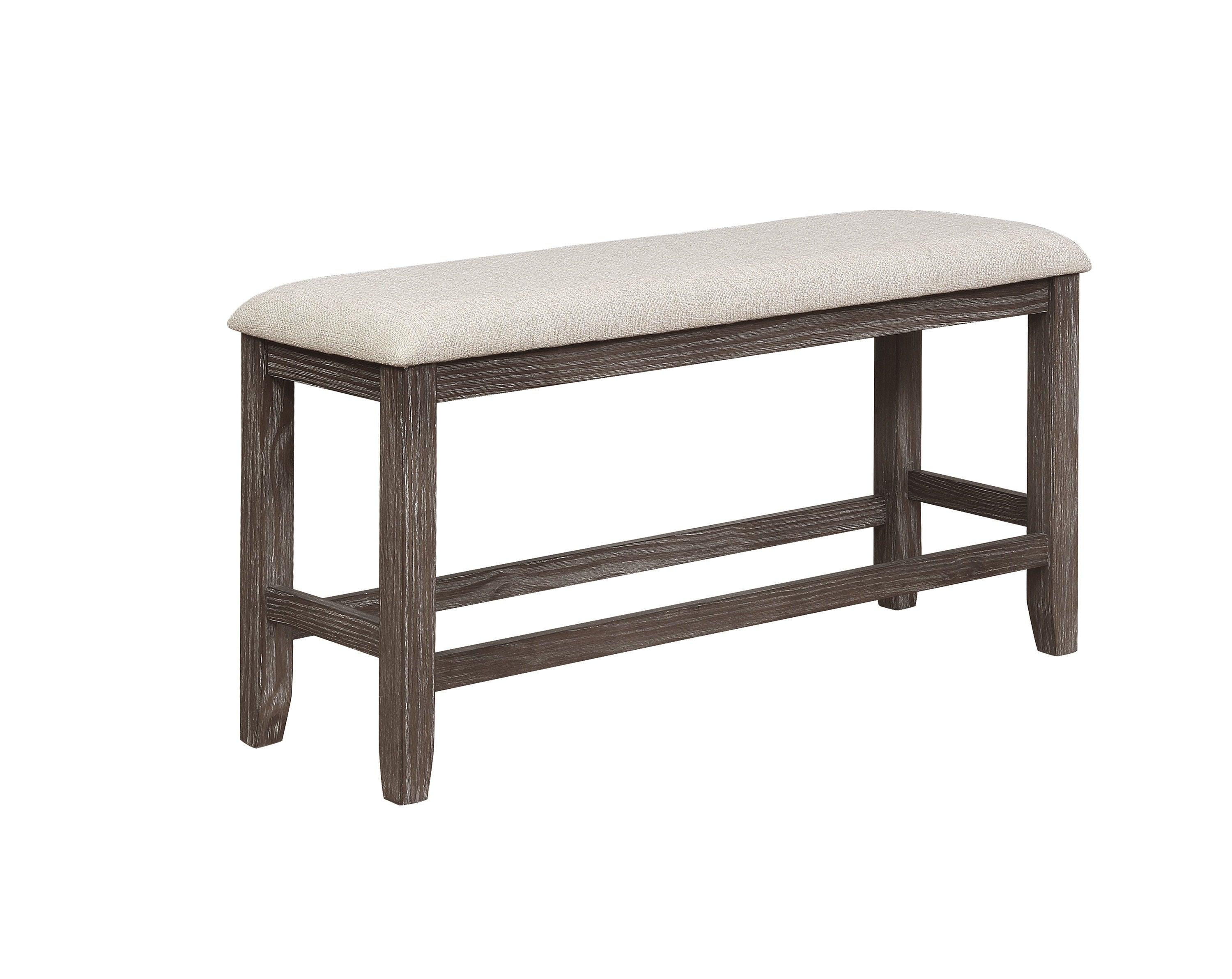 Crown Mark - Regent - Cntr Height Bench - Charcoal Black - 5th Avenue Furniture