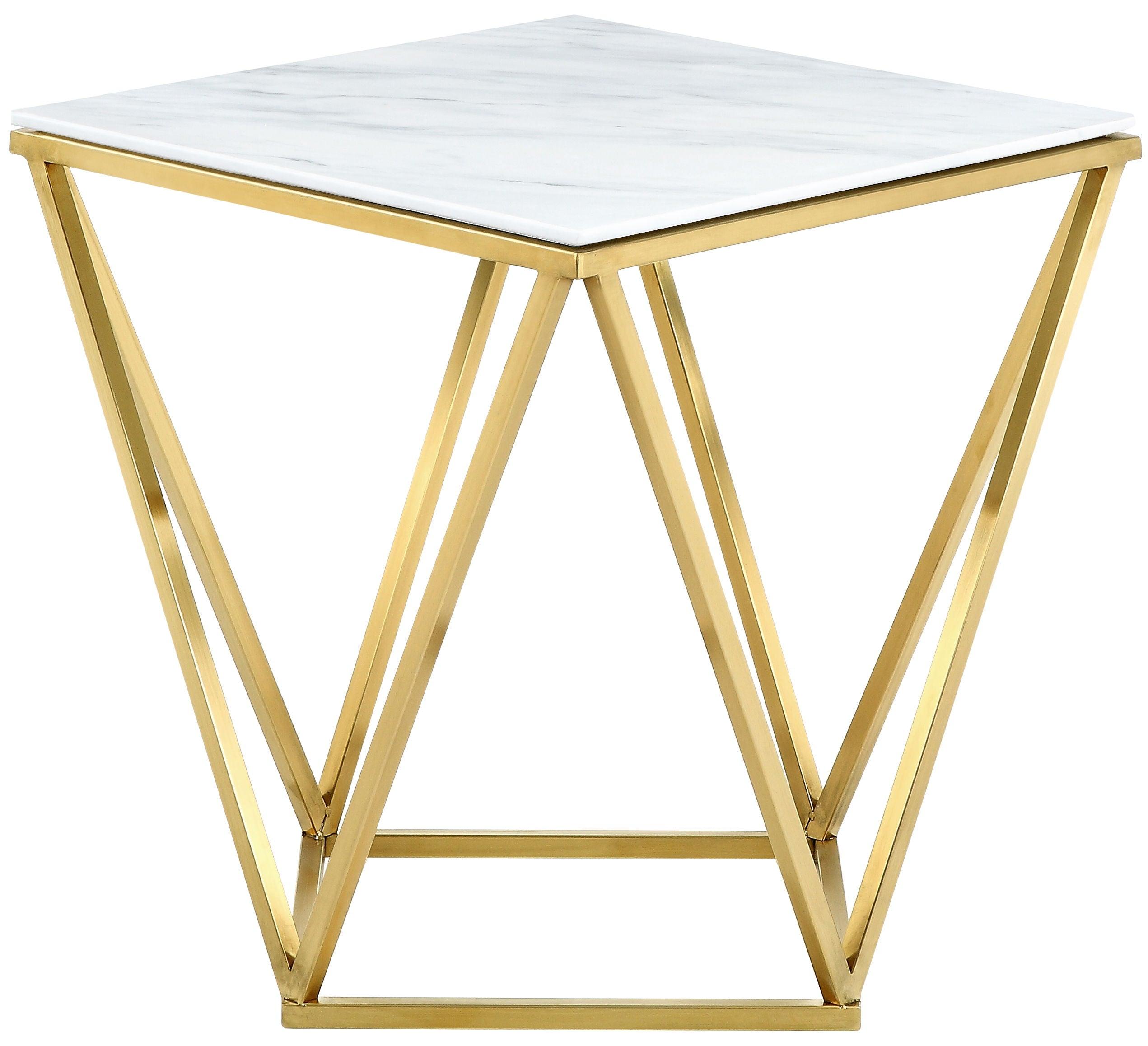Meridian Furniture - Mason - End Table - Gold - 5th Avenue Furniture