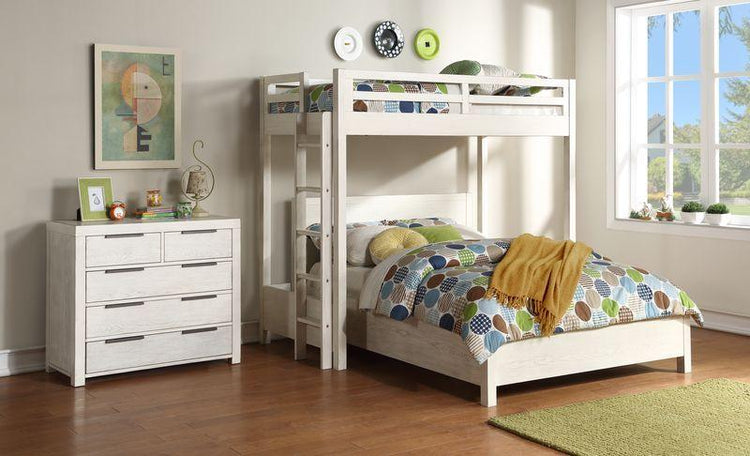 ACME - Celerina - Twin Loft Bed - Weathered White Finish - 5th Avenue Furniture