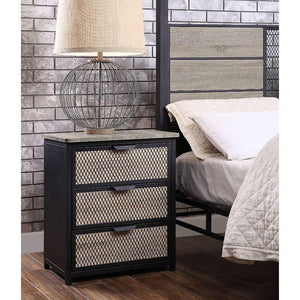 ACME - Baara - Nightstand - Natural & Sandy Gray - 5th Avenue Furniture