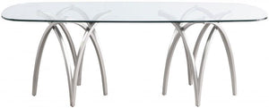 Meridian Furniture - Madelyn - Dining Table - Silver - 5th Avenue Furniture